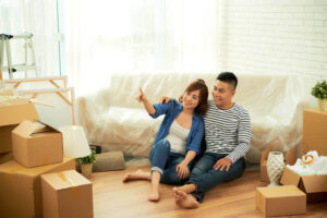 couple with their home interior design