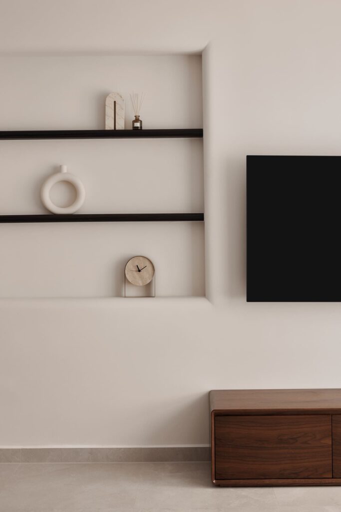 Luxury room interior design in Singapore with elegant and premium finishes