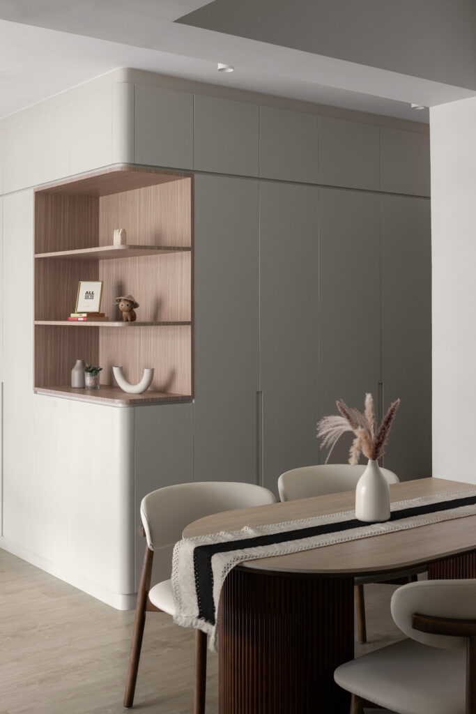 Modern contemporary luxury interior featuring elegant and refined details