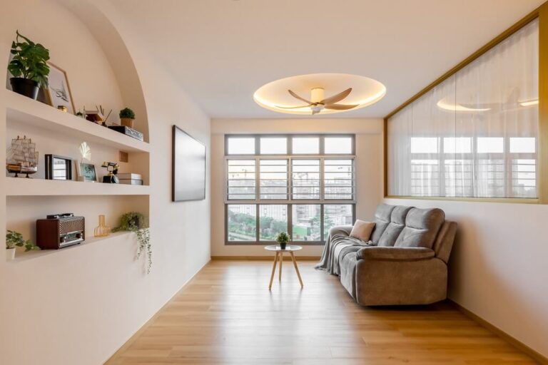 Scandinavian interior design in Singapore with minimalist and cozy aesthetics